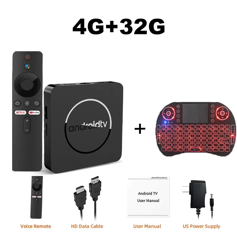 Q10 Android 14 8K HDR10+ Smart TV Box Allwinner H313 128G Dual Wifi BT5.0 Media Player with Google Voice Assistant