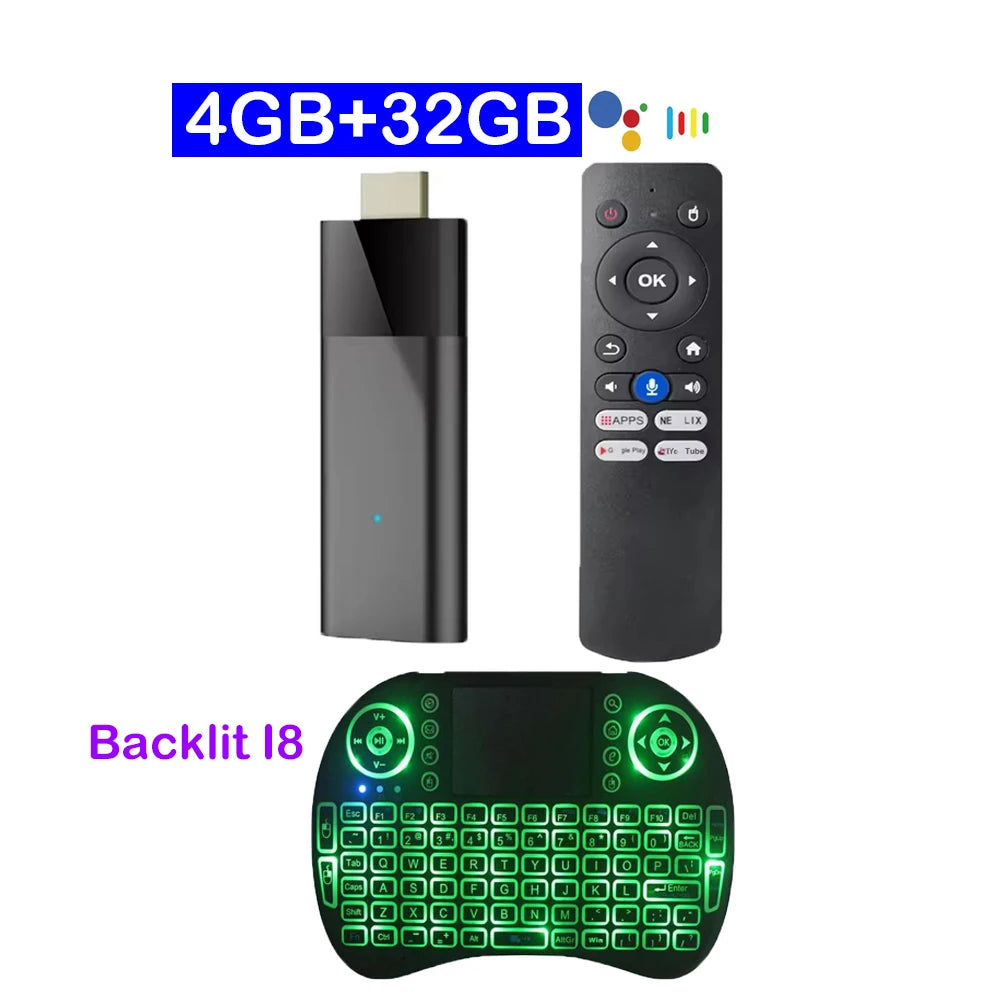 ATV Mini Q12 TV Stick Android 14 Smart TV Box Allwinner H313 8K Video AV1 Ram 4GB 8GB Rom 64GB 128GB Media Player Google Voice