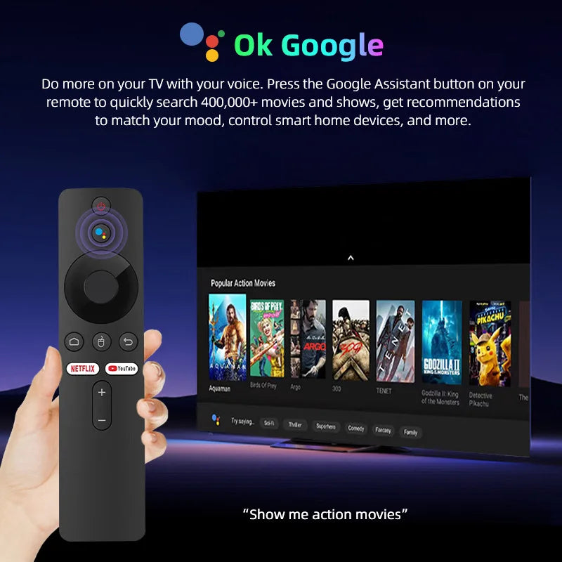 Q10 Android 14 8K HDR10+ Smart TV Box Allwinner H313 128G Dual Wifi BT5.0 Media Player with Google Voice Assistant