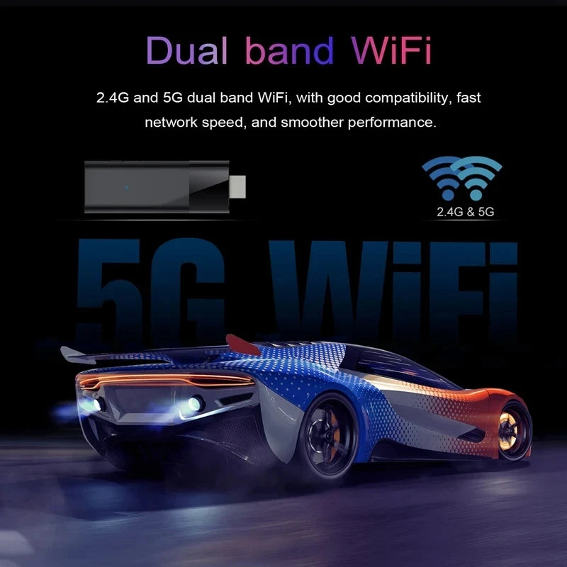 ATV Mini Q12 TV Stick Android 14 Smart TV Box Allwinner H313 8K Video AV1 Ram 4GB 8GB Rom 64GB 128GB Media Player Google Voice