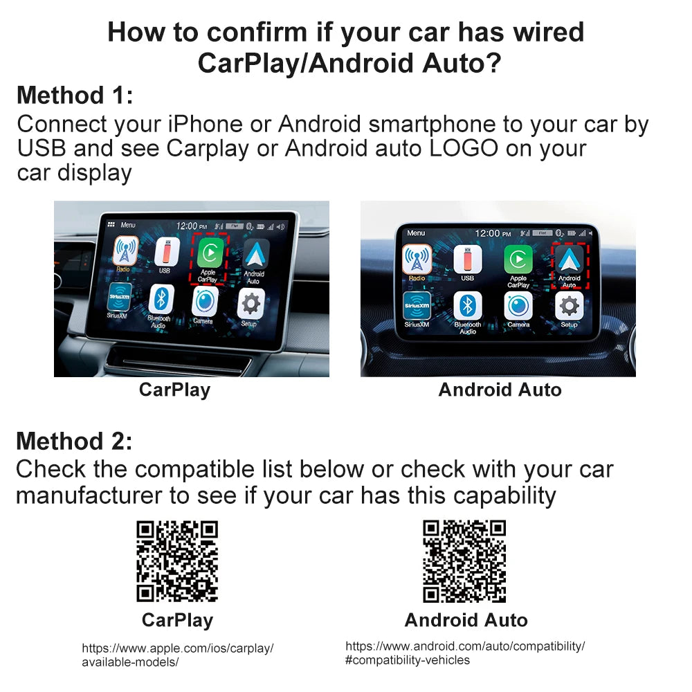 NEW Wireless CarPlay Android Auto Connect Universal Adapter