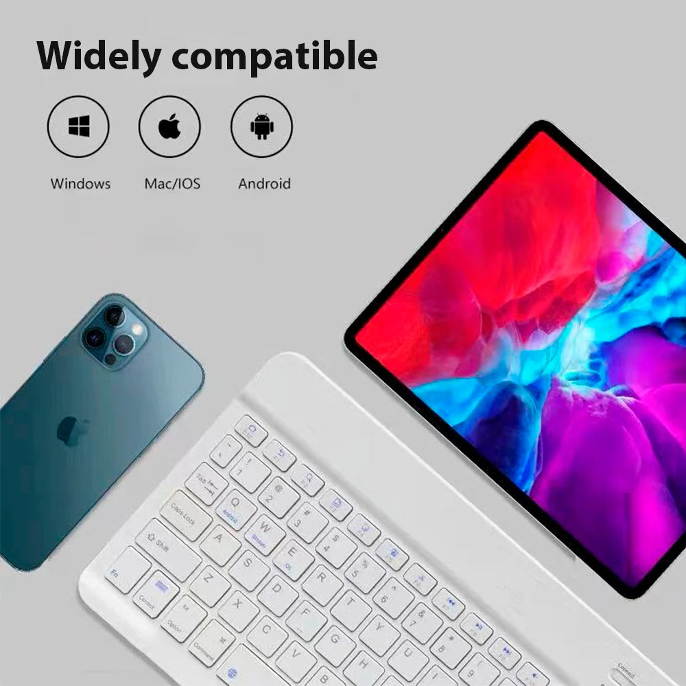 Multicolor Wireless Keyboard Universal Mobile Phone Tablet & Mouse Mini Bluetooth Keyboard Ipad