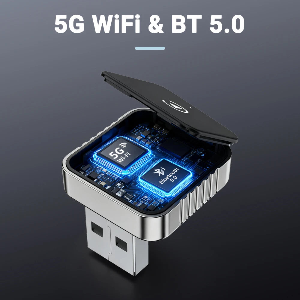 XUDA 2 in 1 Wired to Wireless CarPlay Android Auto Adapter for OEM Car Stereo With USB Dongle