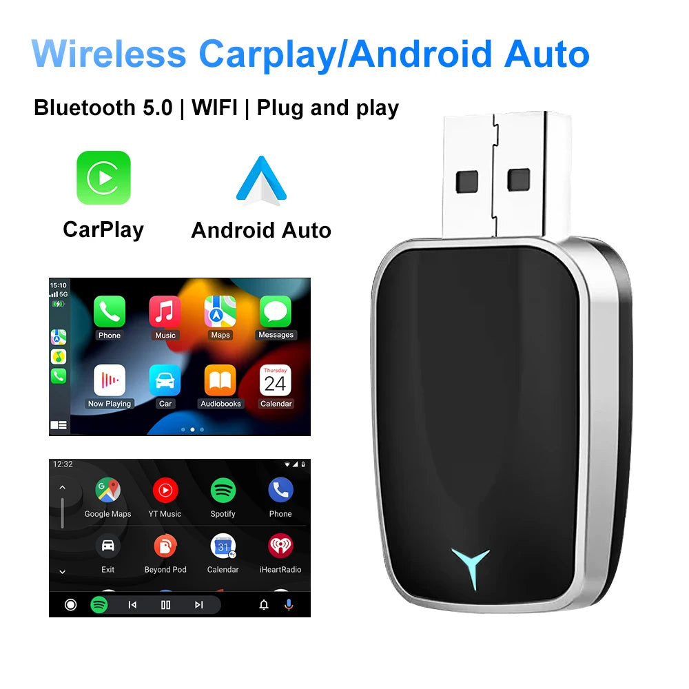 NEW Wireless CarPlay Android Auto Connect Universal Adapter