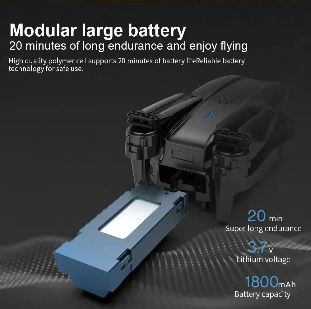 E99Pro RC Drone 4K Professinal Wide Angle Dual HD Camera Foldable RC Helicopter 5G WIFI FPV