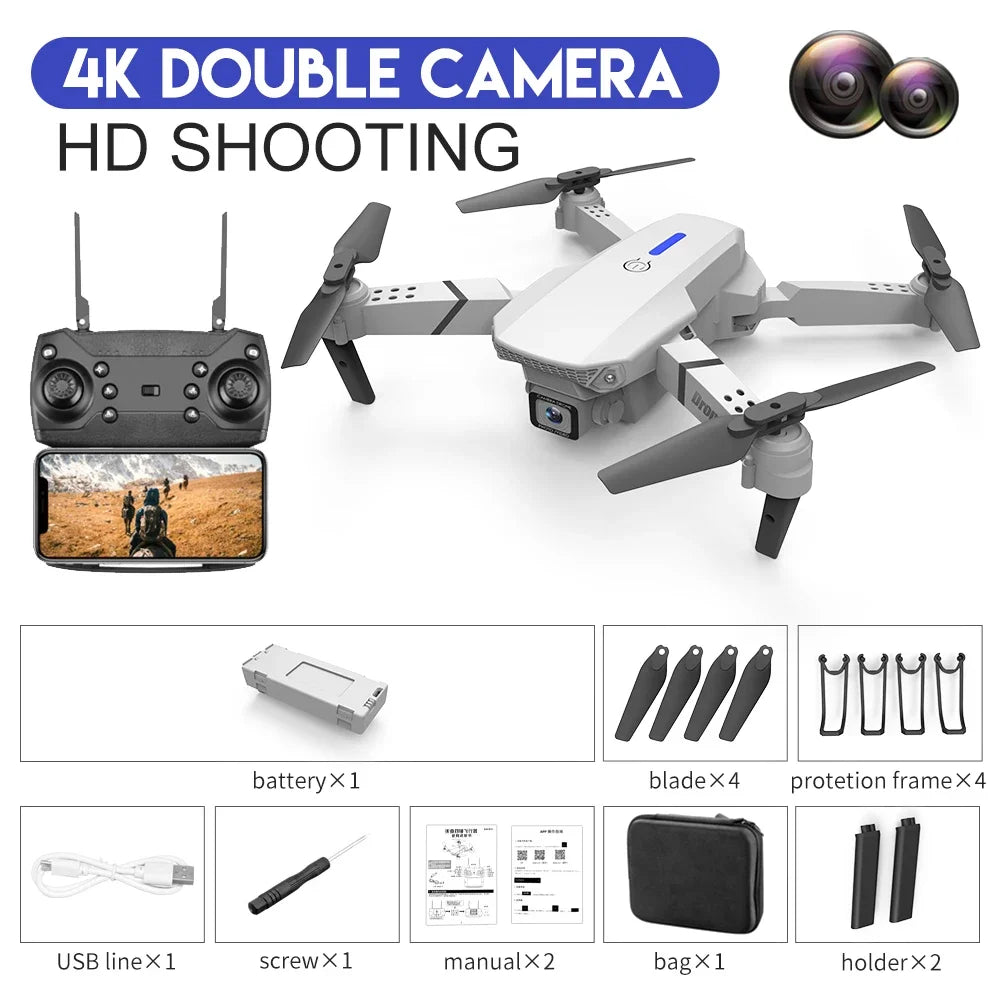 Foldable Drone 4K Dual Camera