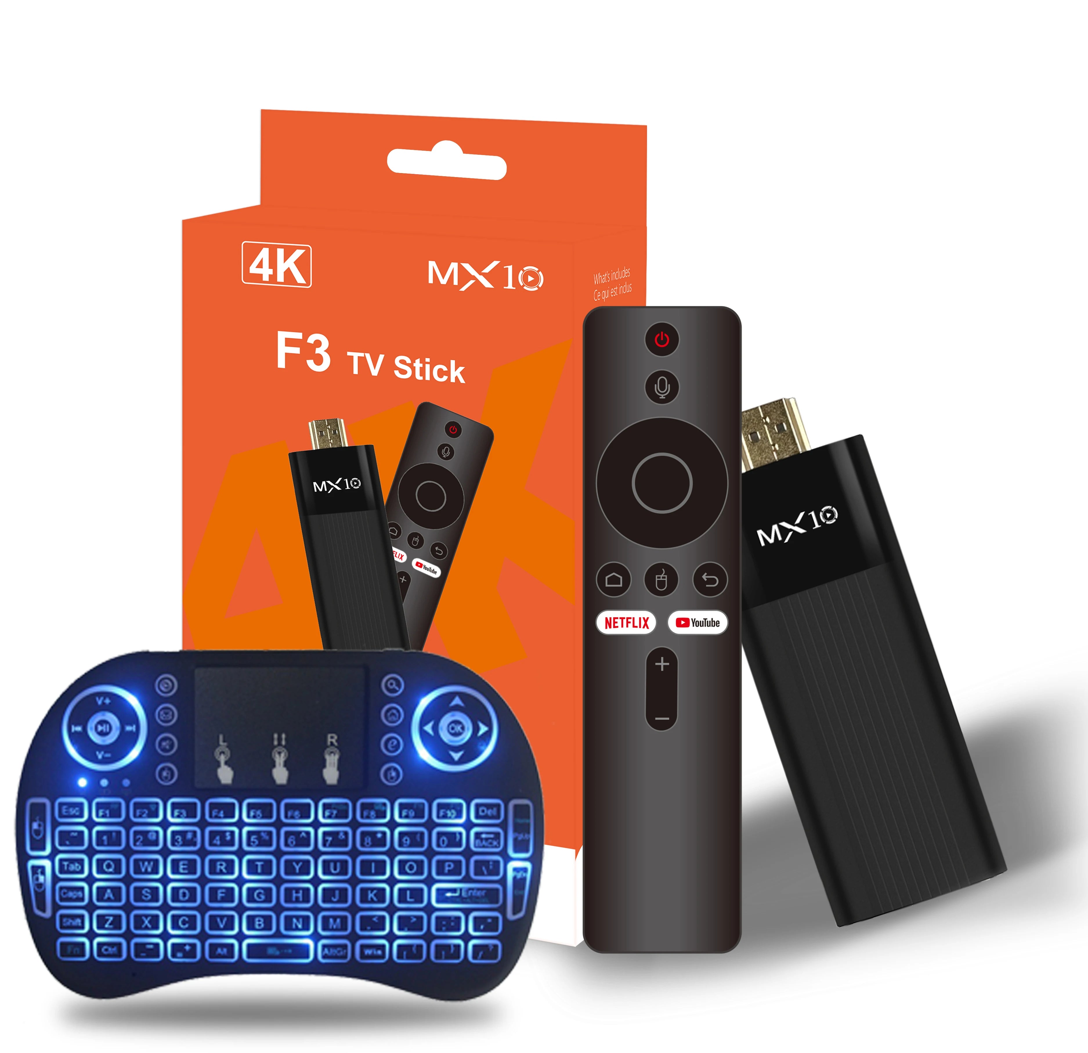 MX10-F3 TV Stick 4K Android 11 Allwinner H313 2.4G & 5G Wifi 2GB 16GB