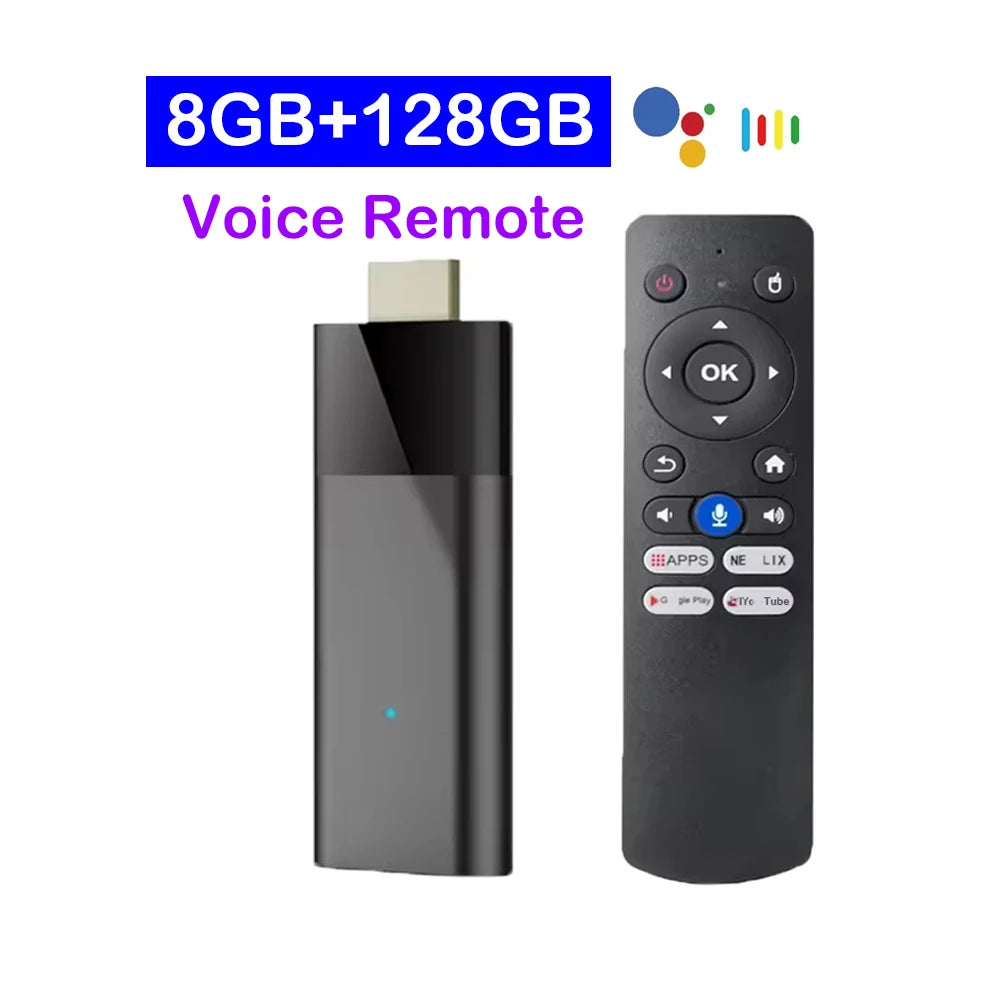 ATV Mini Q12 TV Stick Android 14 Smart TV Box Allwinner H313 8K Video AV1 Ram 4GB 8GB Rom 64GB 128GB Media Player Google Voice