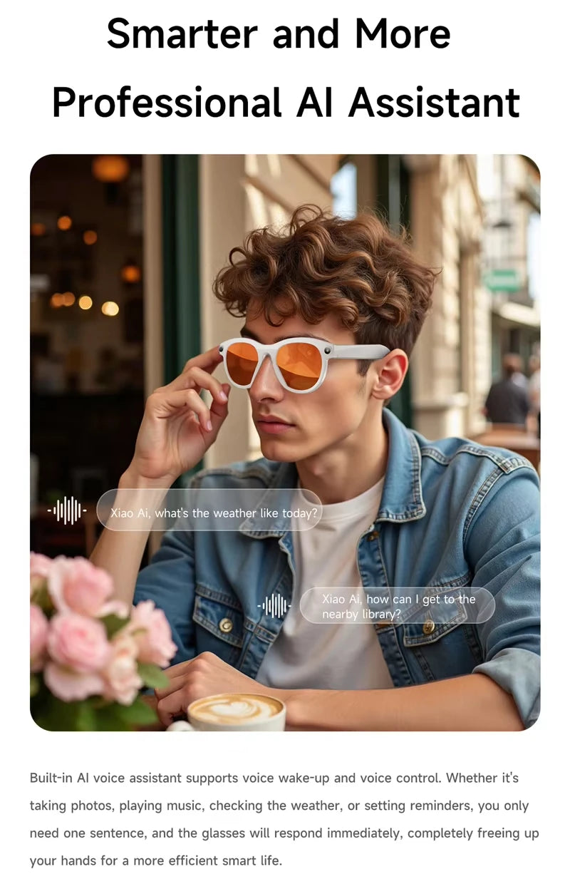 8K AI Smart Camera Glasses