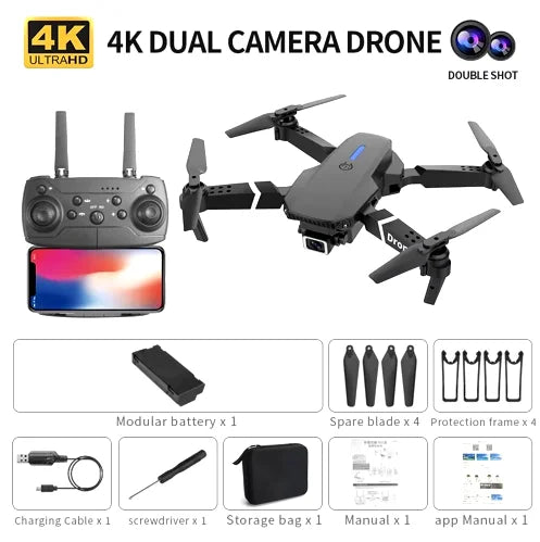 Foldable Drone 4K Dual Camera