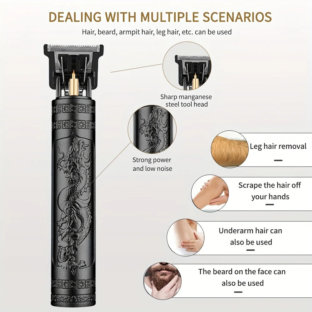 Professional Wireless Hair Clipper for Men Trimmer Set Beard Grooming Kit