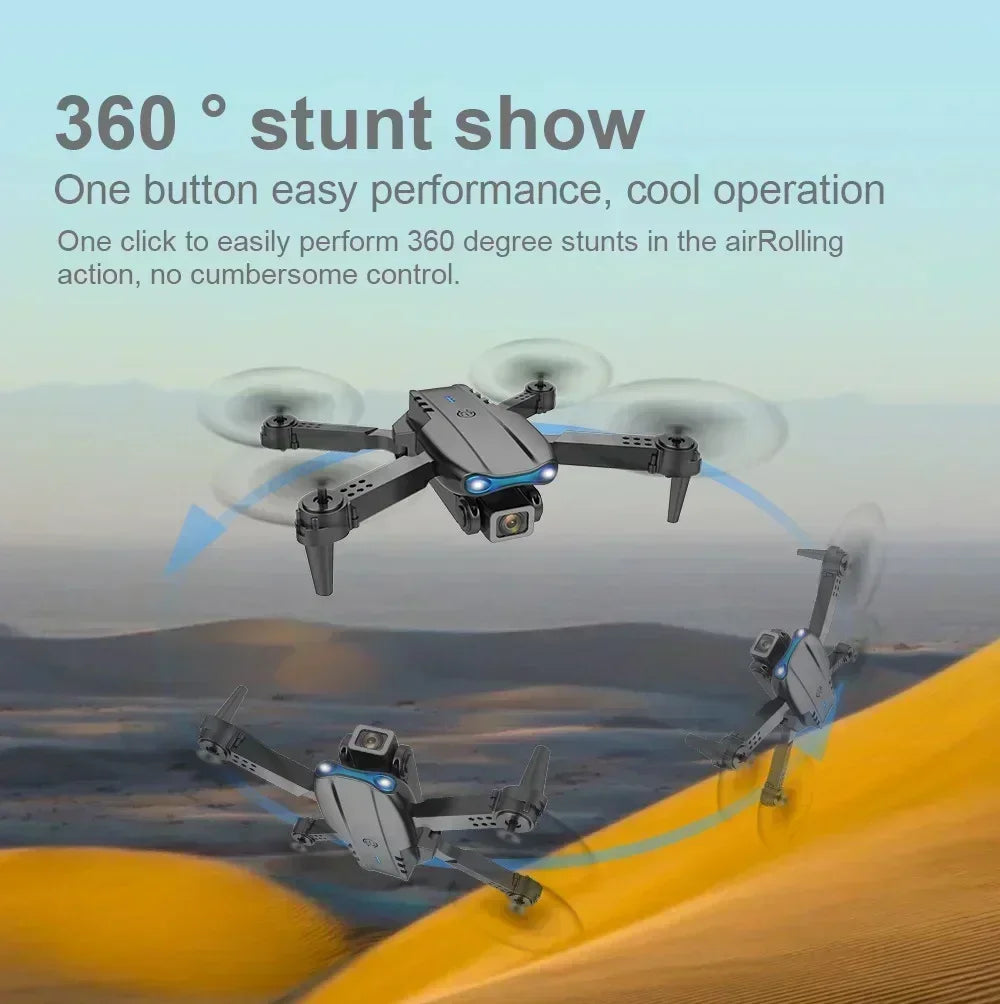 E99Pro RC Drone 4K Professinal Wide Angle Dual HD Camera Foldable RC Helicopter 5G WIFI FPV
