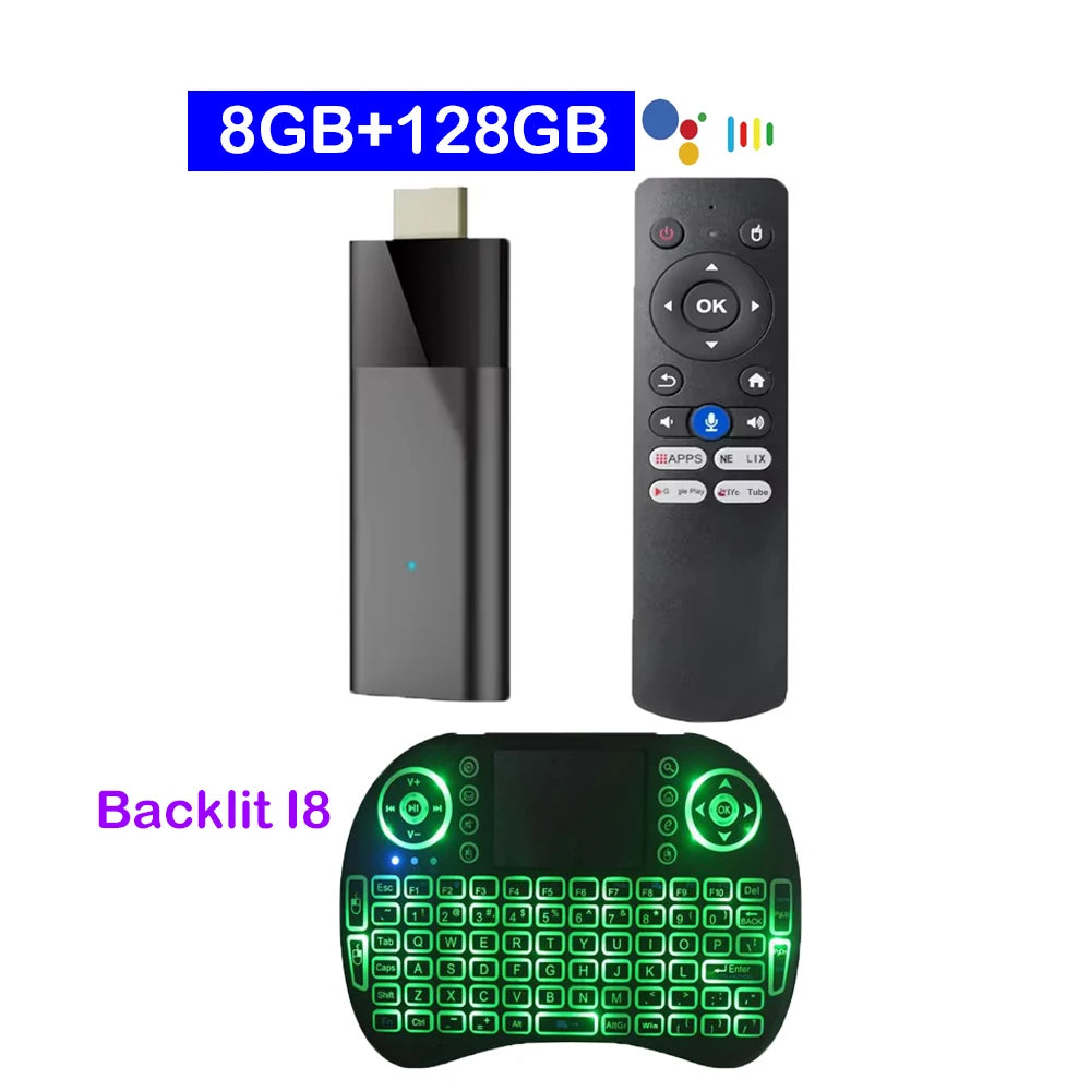 ATV Mini Q12 TV Stick Android 14 Smart TV Box Allwinner H313 8K Video AV1 Ram 4GB 8GB Rom 64GB 128GB Media Player Google Voice